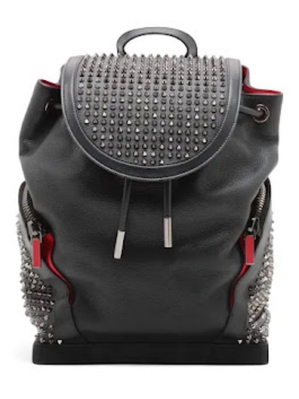 Christian Louboutin Grained Leather Explorafunk Backpack with Silver Studs